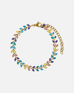 Armband Aira aus 18K vergoldetem Edelstahl mit bunten Emaille-Elementen
