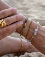 Armband Natursteine Türkis echte Steine Wasserfest