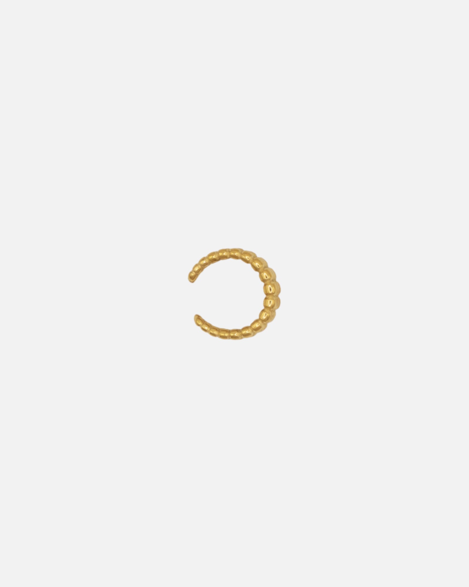 Earcuff gerippt Gold wasserfest