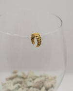 Earcuff gerippt Gold wasserfest