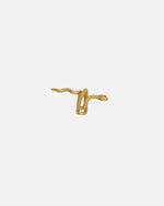 Earcuff Snake in Schlangenform mit strukturierter Oberfläche in Gold