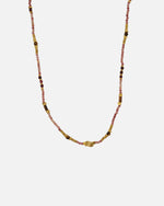 Halskette Sienna Gold mit Amethyst Rosenquarz Tigerauge und 18K vergoldeten Edelstahldetails