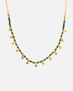 wasserfeste halskette mit echtem malachit