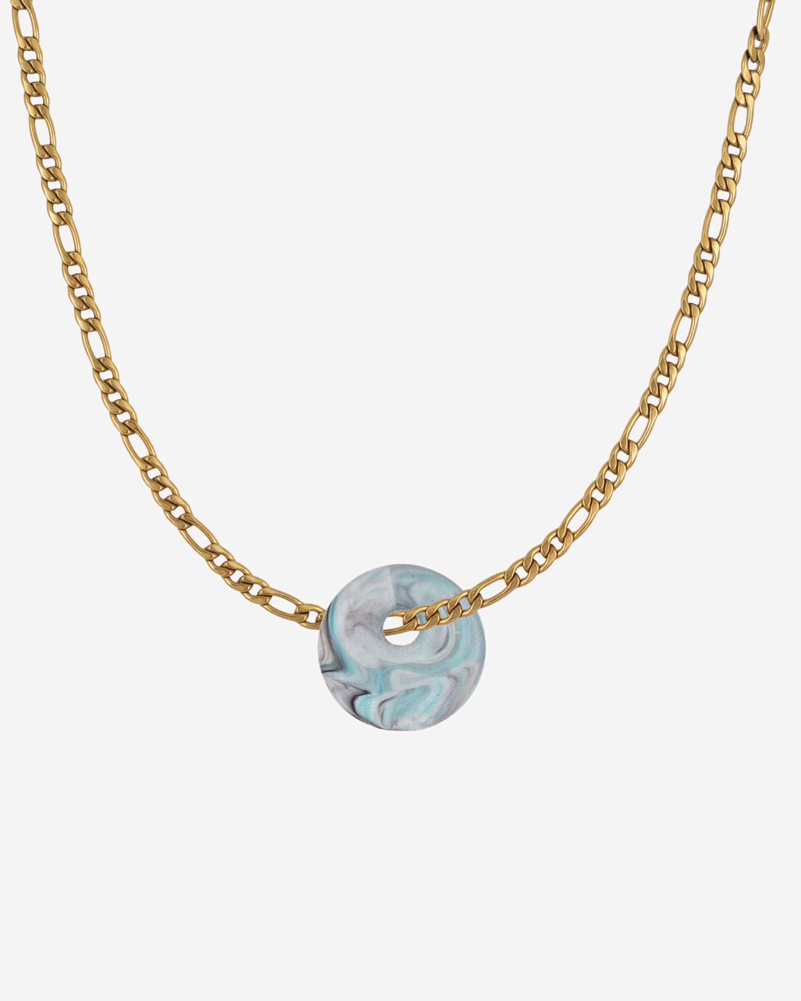 KOHO Halskette Figaro Look Kaori Charm Anhänger aus Meeresplastik