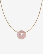KOHO Halskette Fine Look Kaori Charm braun-weisser Anhänger aus Meeresplastik
