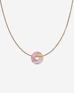 KOHO Halskette Fine Look Mali Charm pinker Anhänger aus Meeresplastik