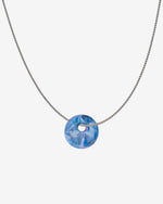 KOHO Halskette Fine Look Kaori Charm blauer Anhänger aus Meeresplastik