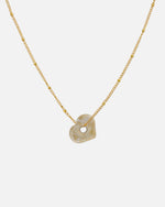 Gold Halskette Anura Charm recyeltes Meeresplastik Herz Anhänger Gold braun