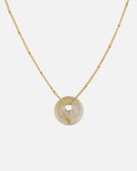 KOHO Halskette Gold mit goldenem Kaori Charm Anhänger aus Meeresplastik