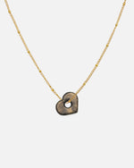 Halskette Gold Satelite mit Anura Charm schwarz-gold marmoriert