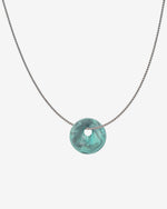 Halskette Edelstahl Gold mit silber  Kaori Charm aus recyceltem Meeresplastik