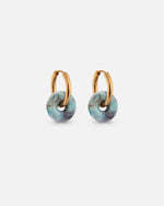 Mali Aqua Glow Fine Hoops Blau