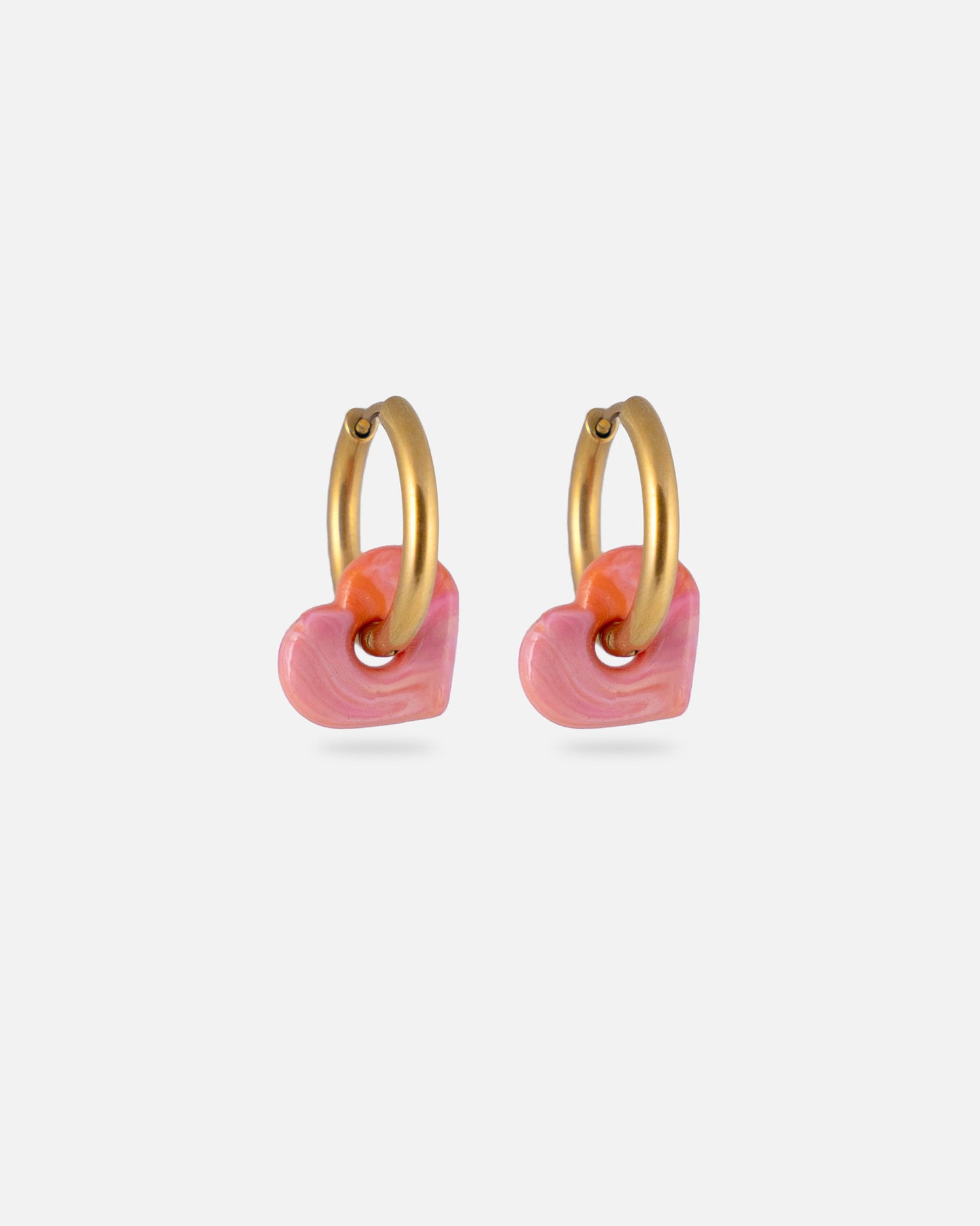 KOHO Gold Creolen Wasserfest Anura Herzfrom Sunset Blush