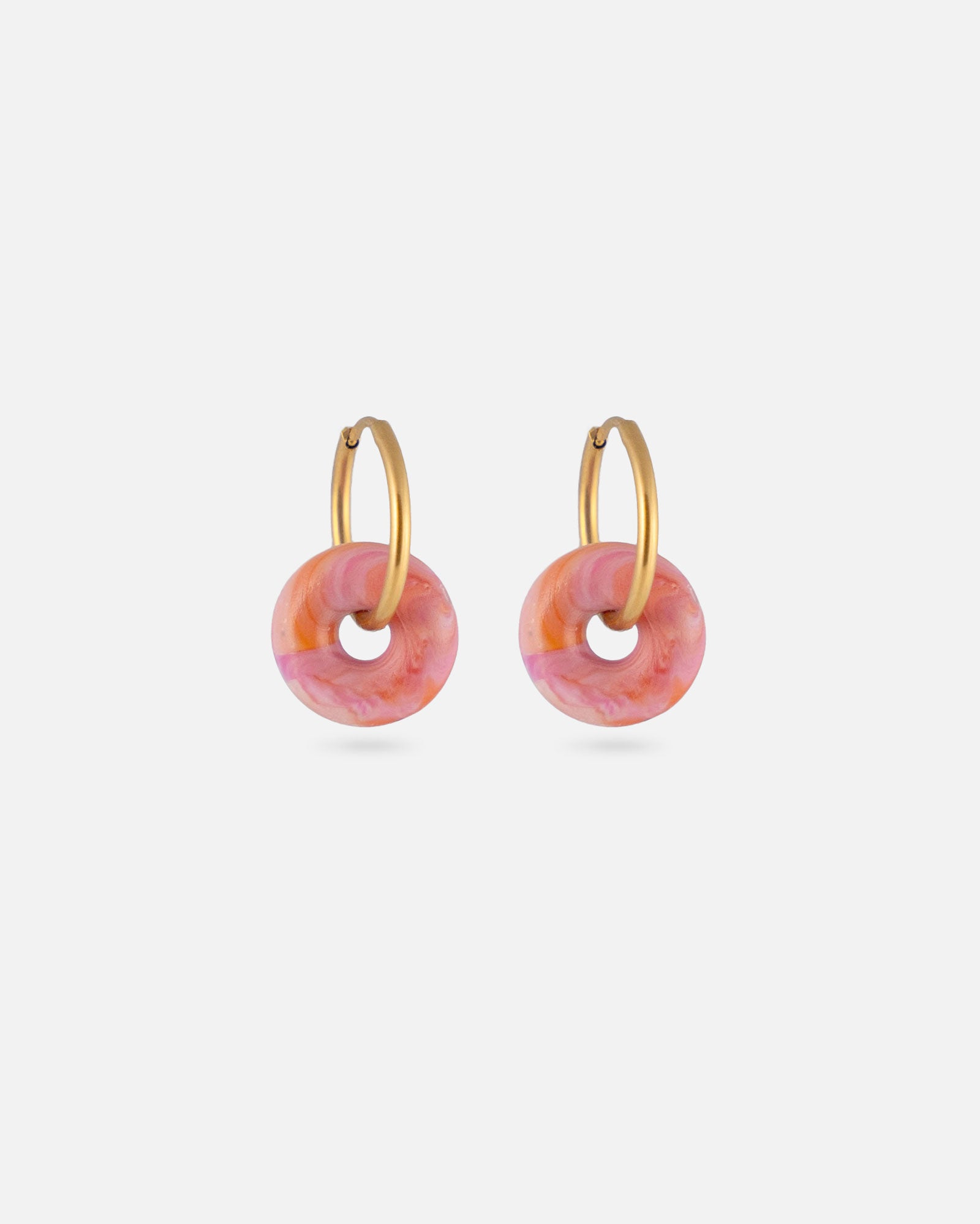 KOHO Gold Creolen Wasserfest Mali Sunset Blush