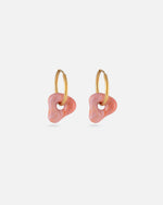 KOHO Gold Creolen Wasserfest Nalea Sunset Blush