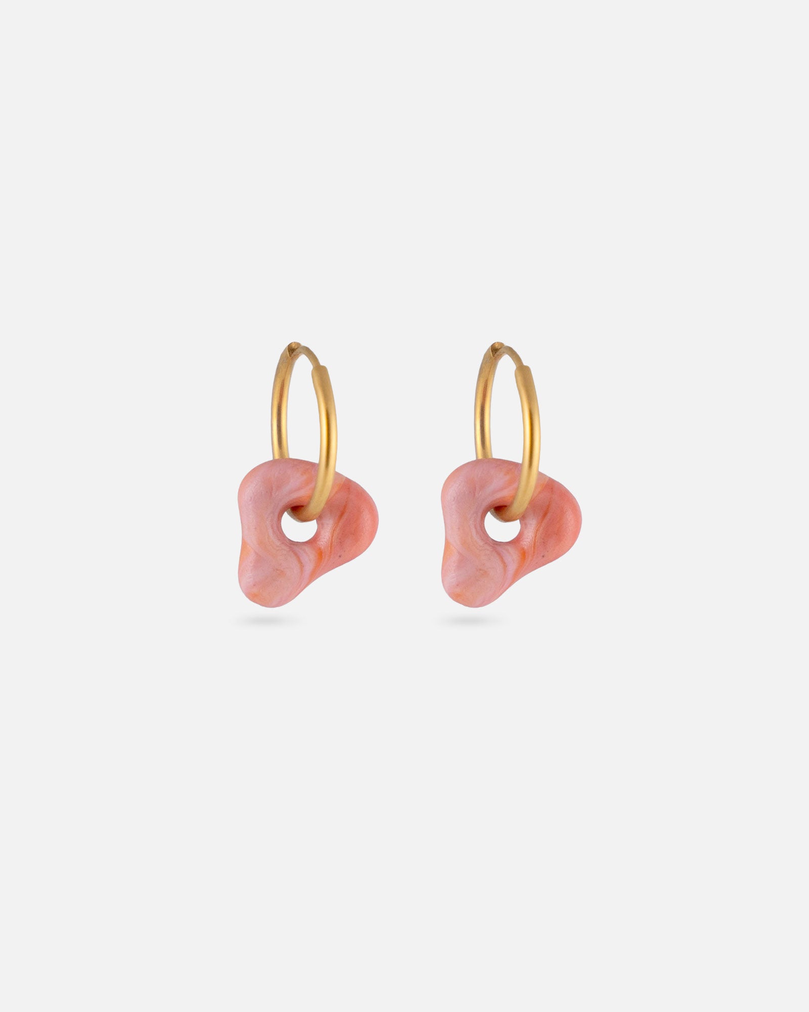 KOHO Gold Creolen Wasserfest Nalea Sunset Blush
