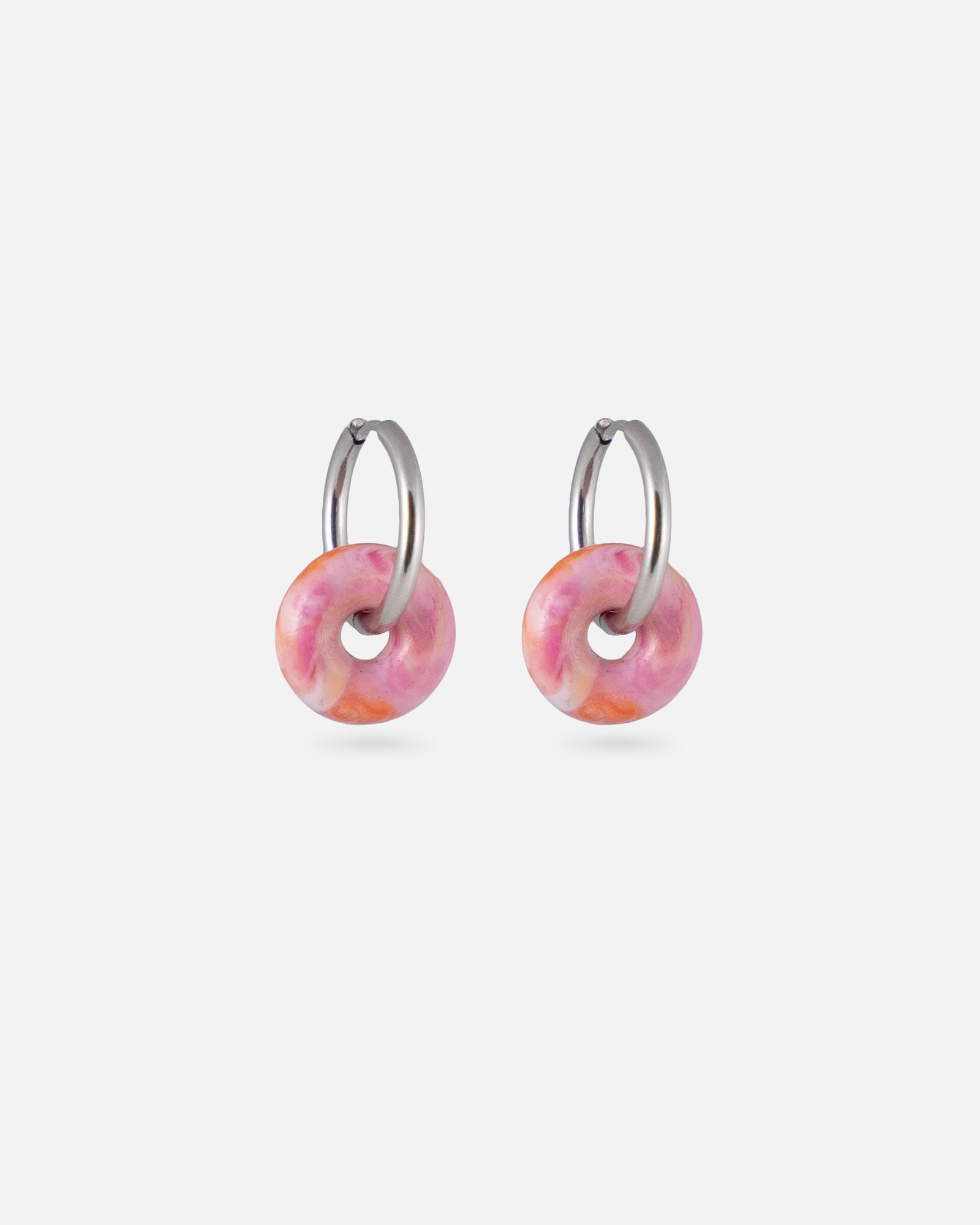 KOHO Silber Creolen Wasserfest Mali Sunset Blush