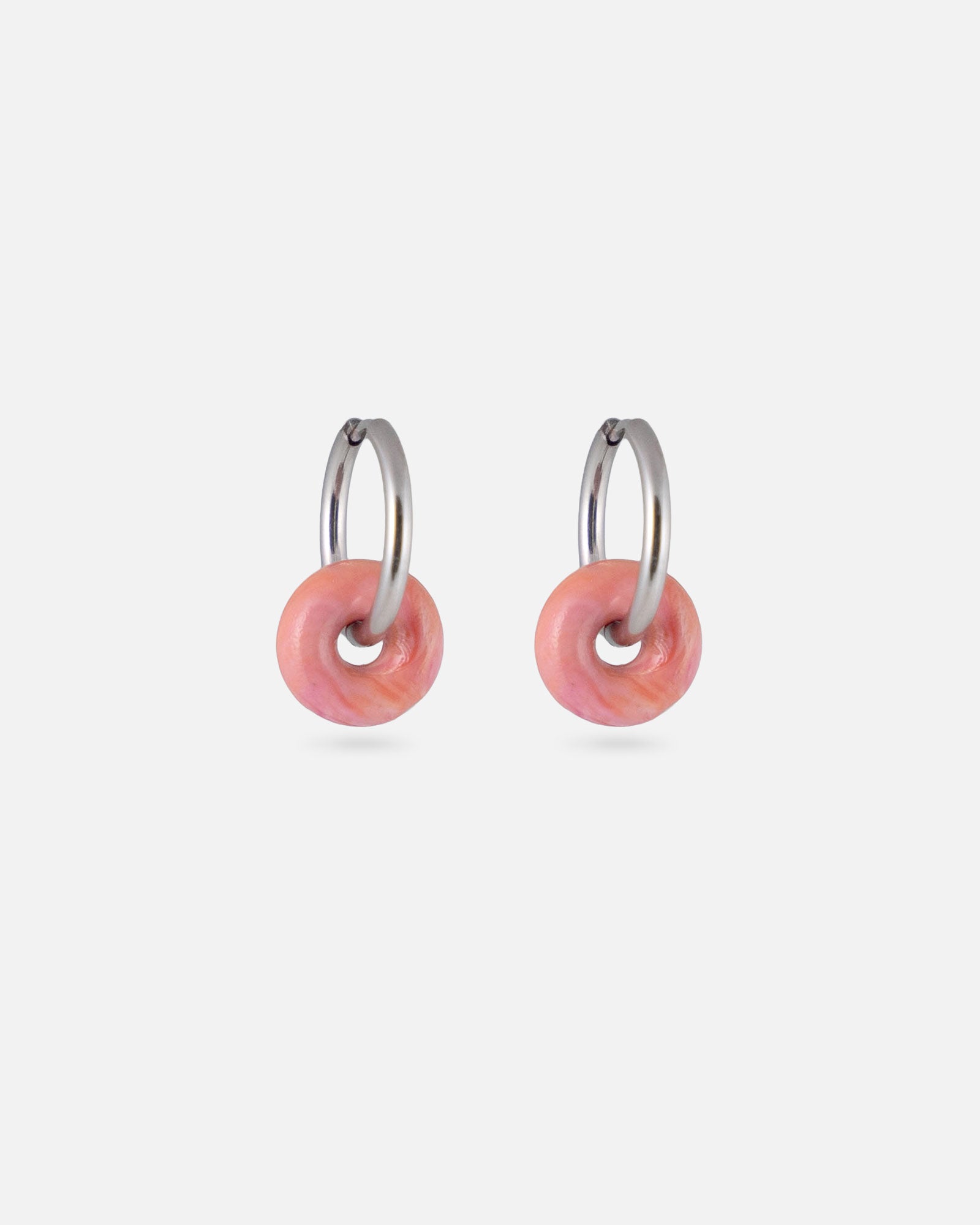 KOHO Silber Creolen Wasserfest Noa Sunset Blush