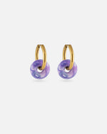 KOHO Hoops Mali mit lilafarbenem Charm aus recyceltem Meeresplastik