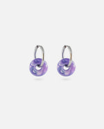 KOHO Hoops Mali Silber mit lilafarbenem Charm aus recyceltem Meeresplastik