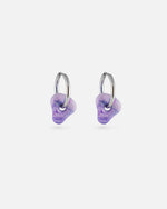 KOHO Hoops Nalea silber mit lilafarbenem Charm aus recyceltem Meeresplastik