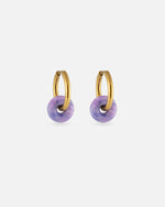 KOHO Hoops Noa mit lilafarbenem Charm aus recyceltem Meeresplastik
