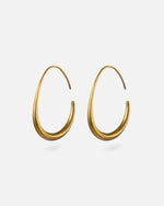 Kailani Hoops Gold offene Ohrringe aus 18K vergoldetem Edelstahl mit geschwungener Form