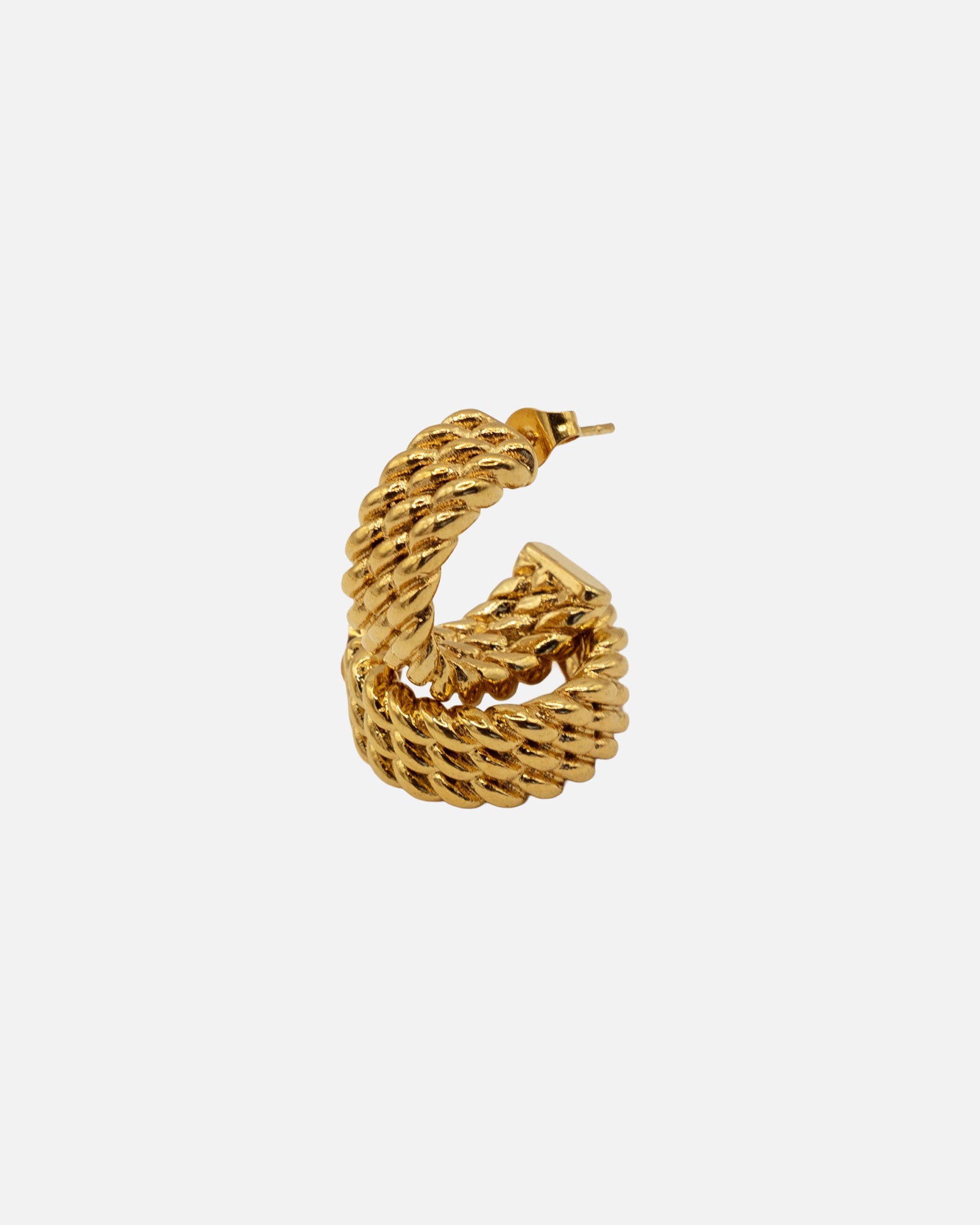 Bold Statement Hoops Gold in Seiloptik