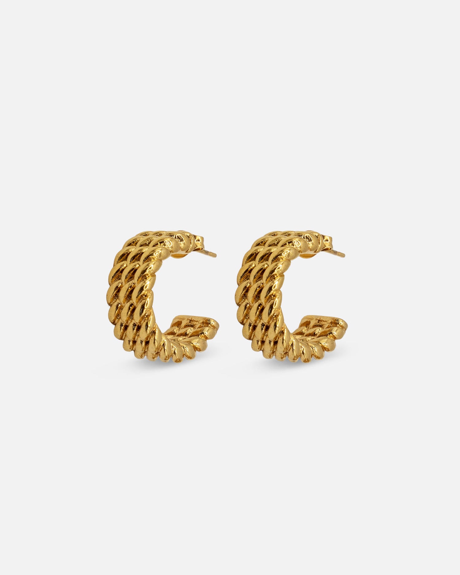 Bold Statement Hoops Gold in Seiloptik