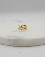 Earcuff Gold wellenform wasserfest