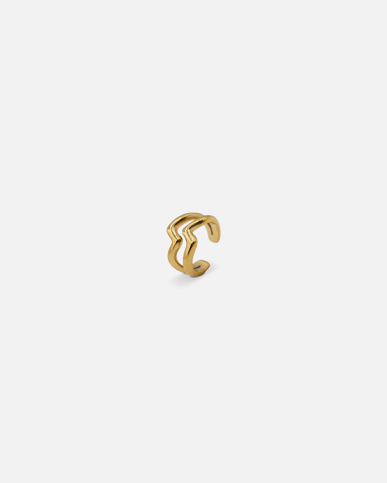 Earcuff Silber wellenform wasserfest