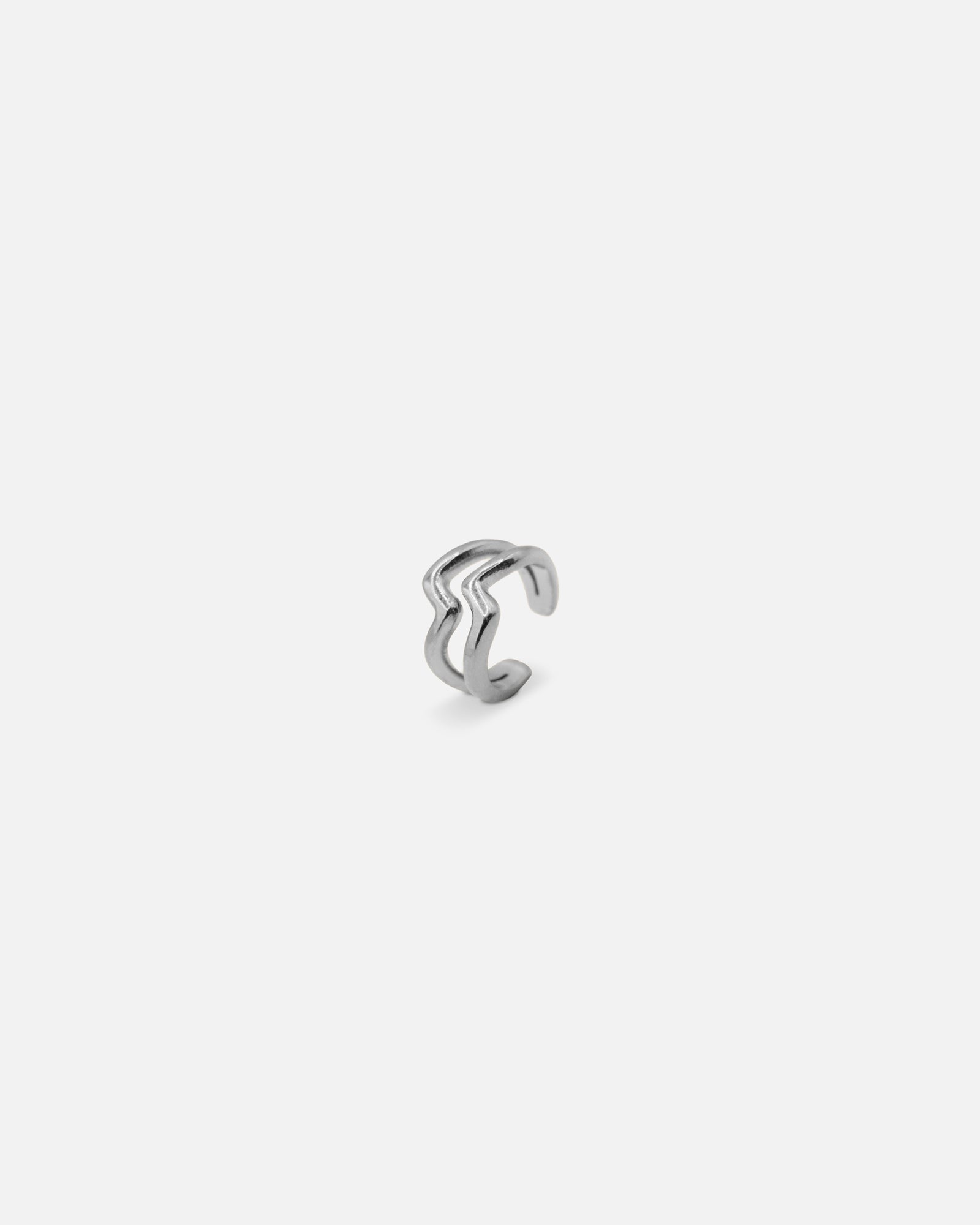 Earcuff Silber wellenform wasserfest