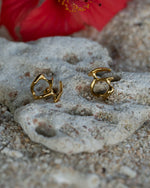 Ohrstecker Gold organische Form Wasserfest von KOHO 
