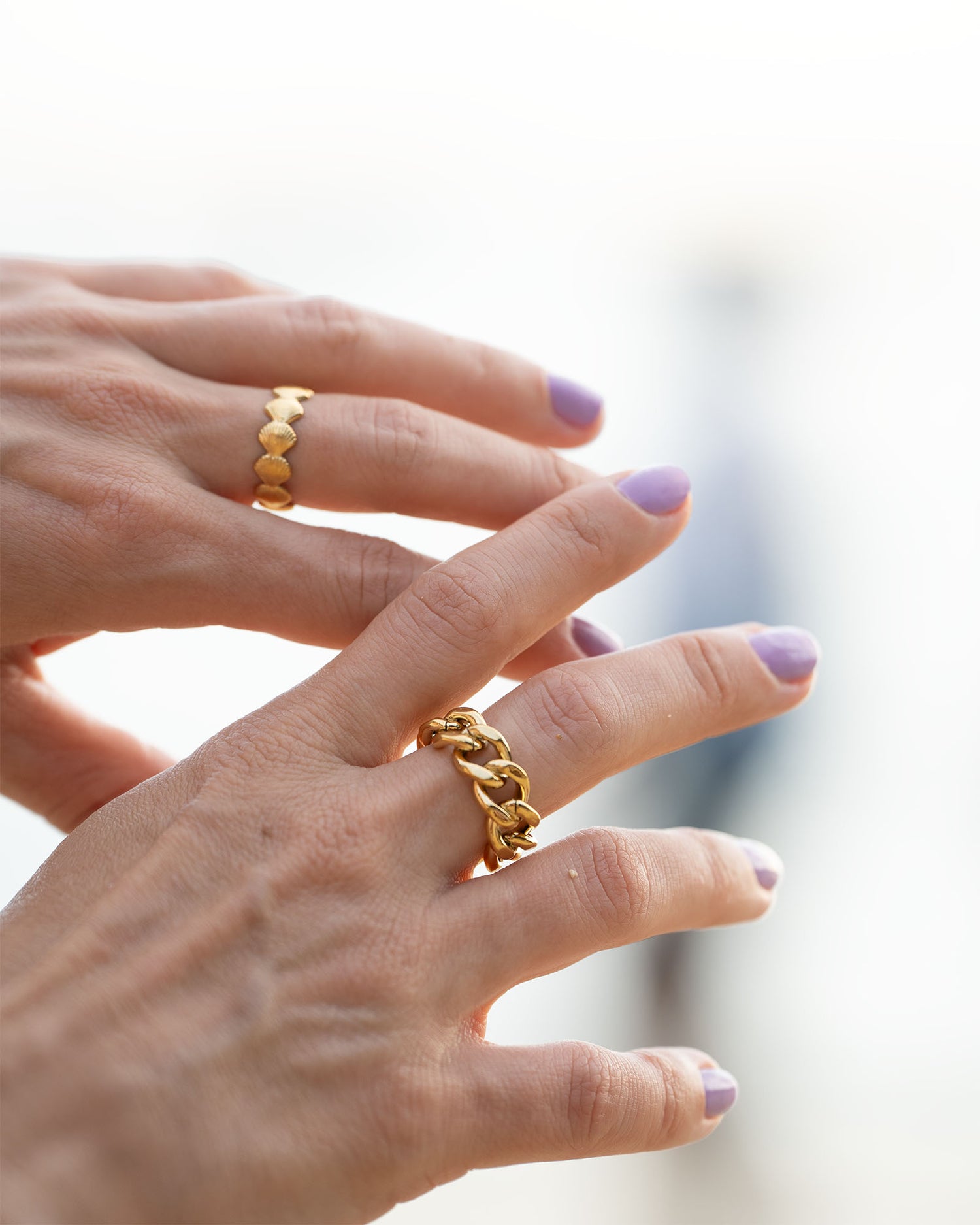 Ring Gliederkette Gold Wasserfest 