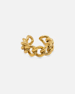 Ring im Ketten Look Gold Wasserfest 