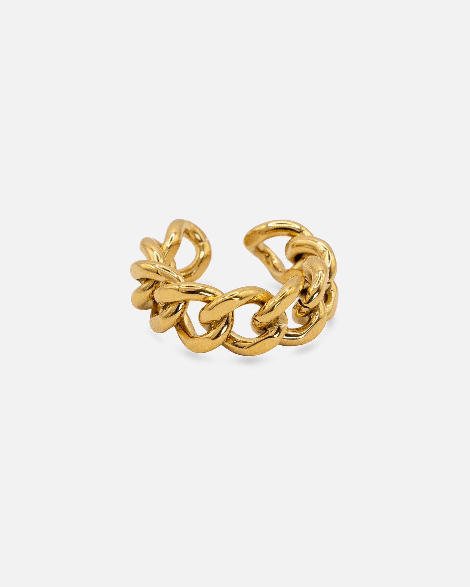 Ring im Ketten Look Gold Wasserfest 