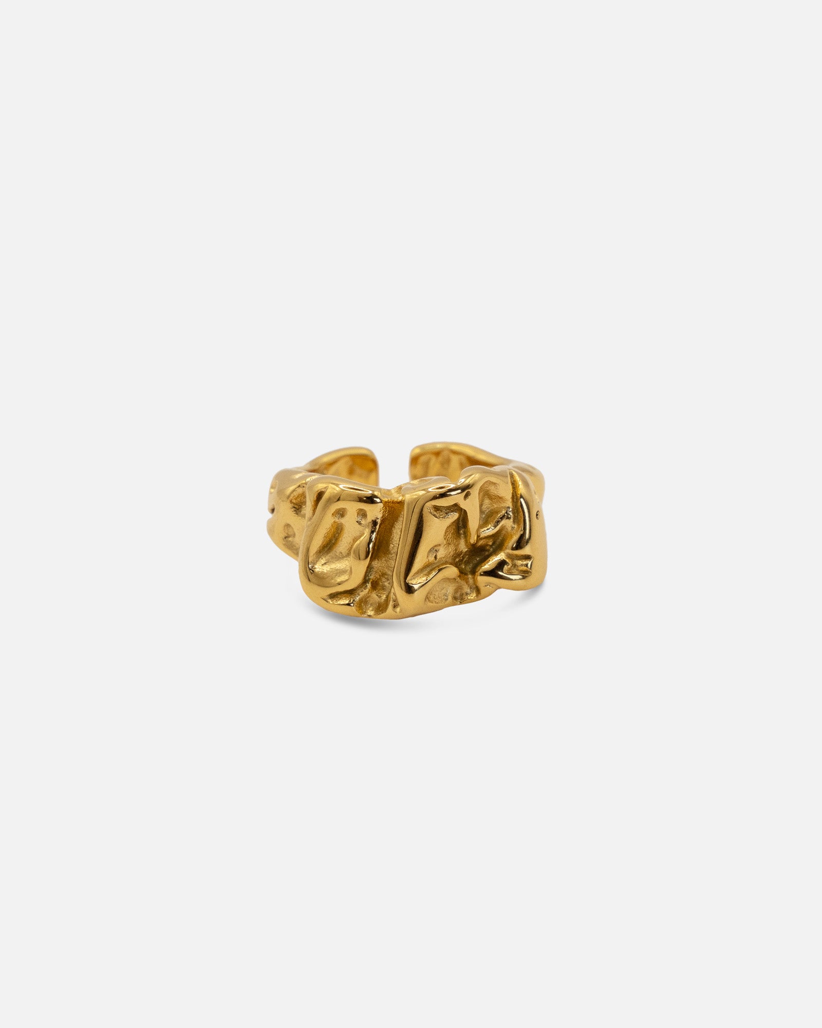 Ring KOHO Gold Wasserfest Skulptural