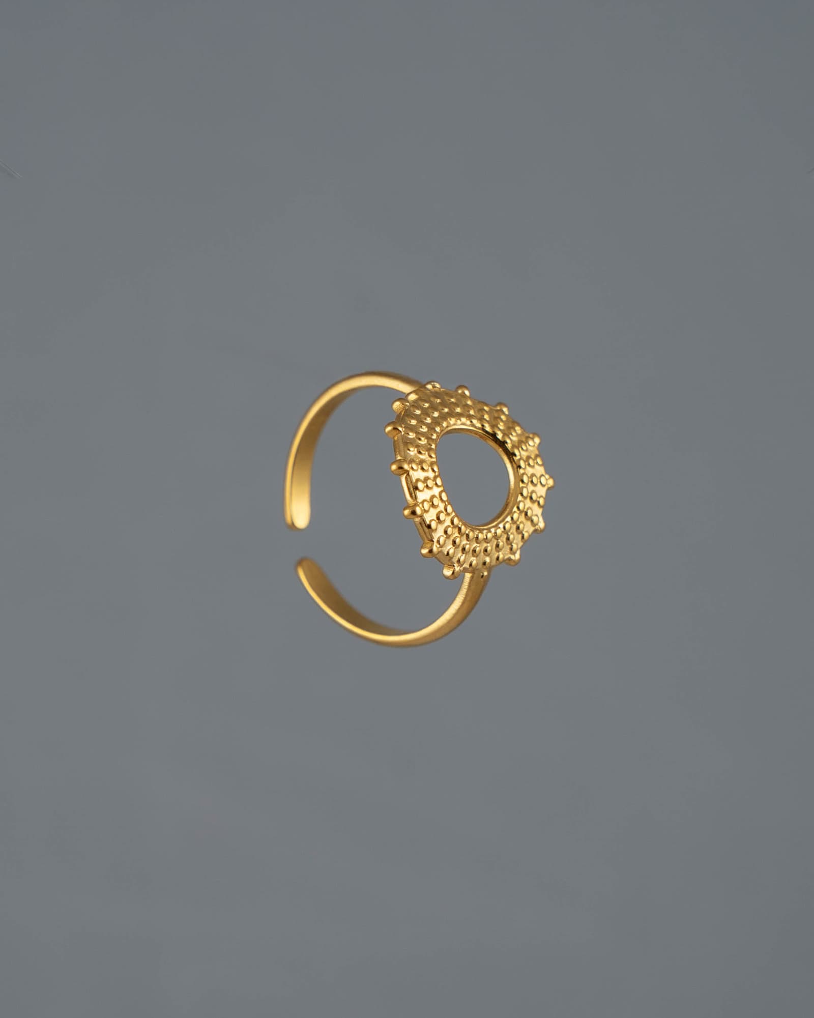 Ring Sonne Form Wasserfest Gold Grössenverstellbar