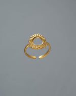 Ring Sonne Form Wasserfest Gold Grössenverstellbar