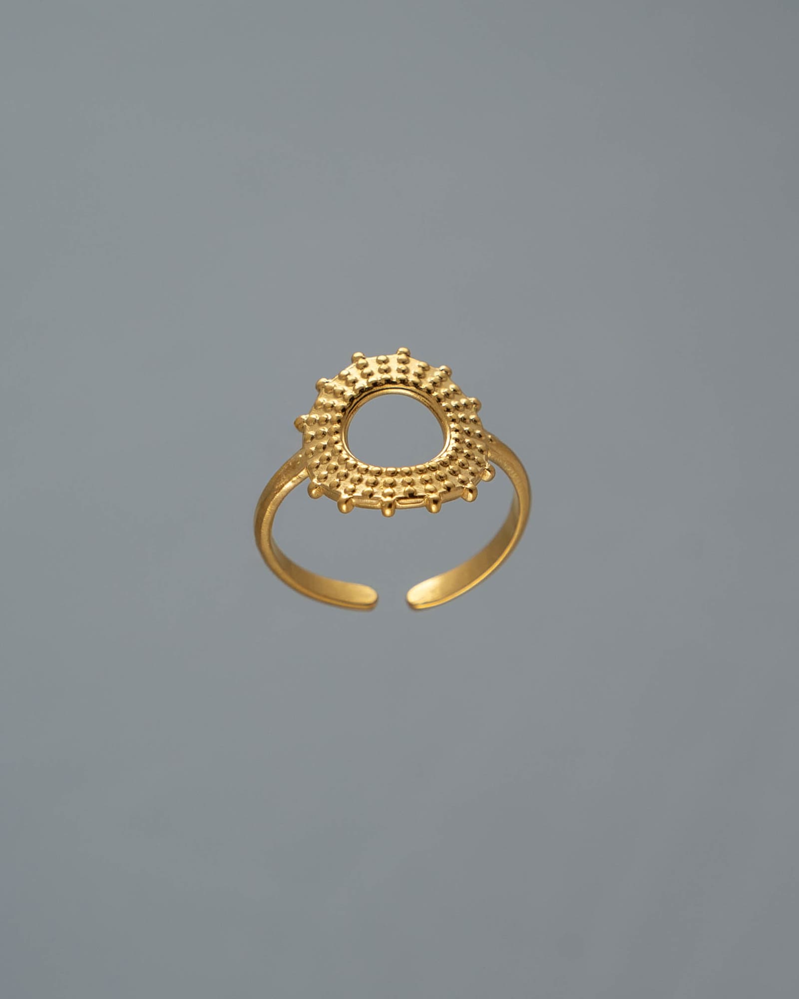 Ring Sonne Form Wasserfest Gold Grössenverstellbar