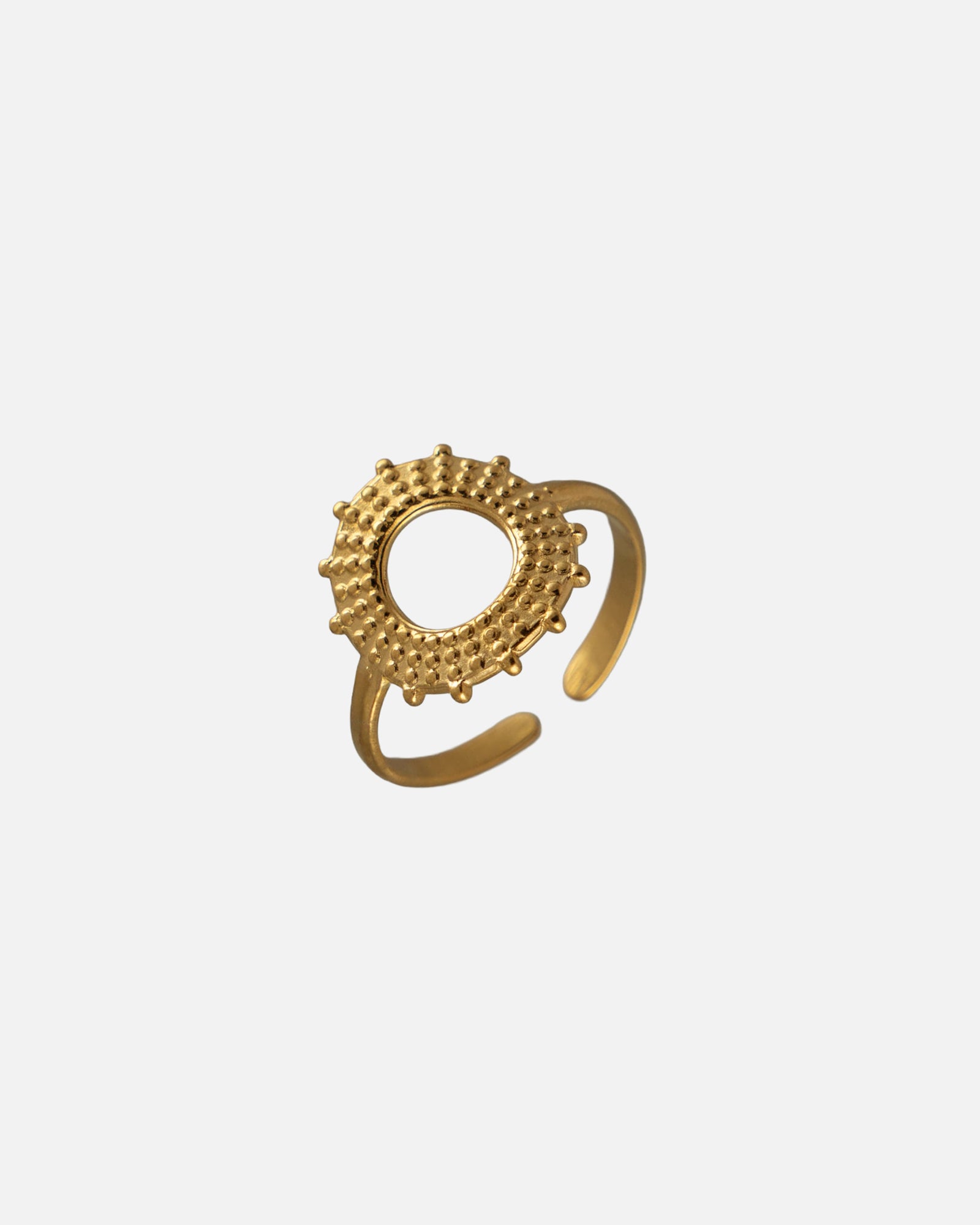 Ring Sonne Form Wasserfest Gold Grössenverstellbar