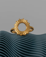 Ring Sonne Form Wasserfest Gold Grössenverstellbar