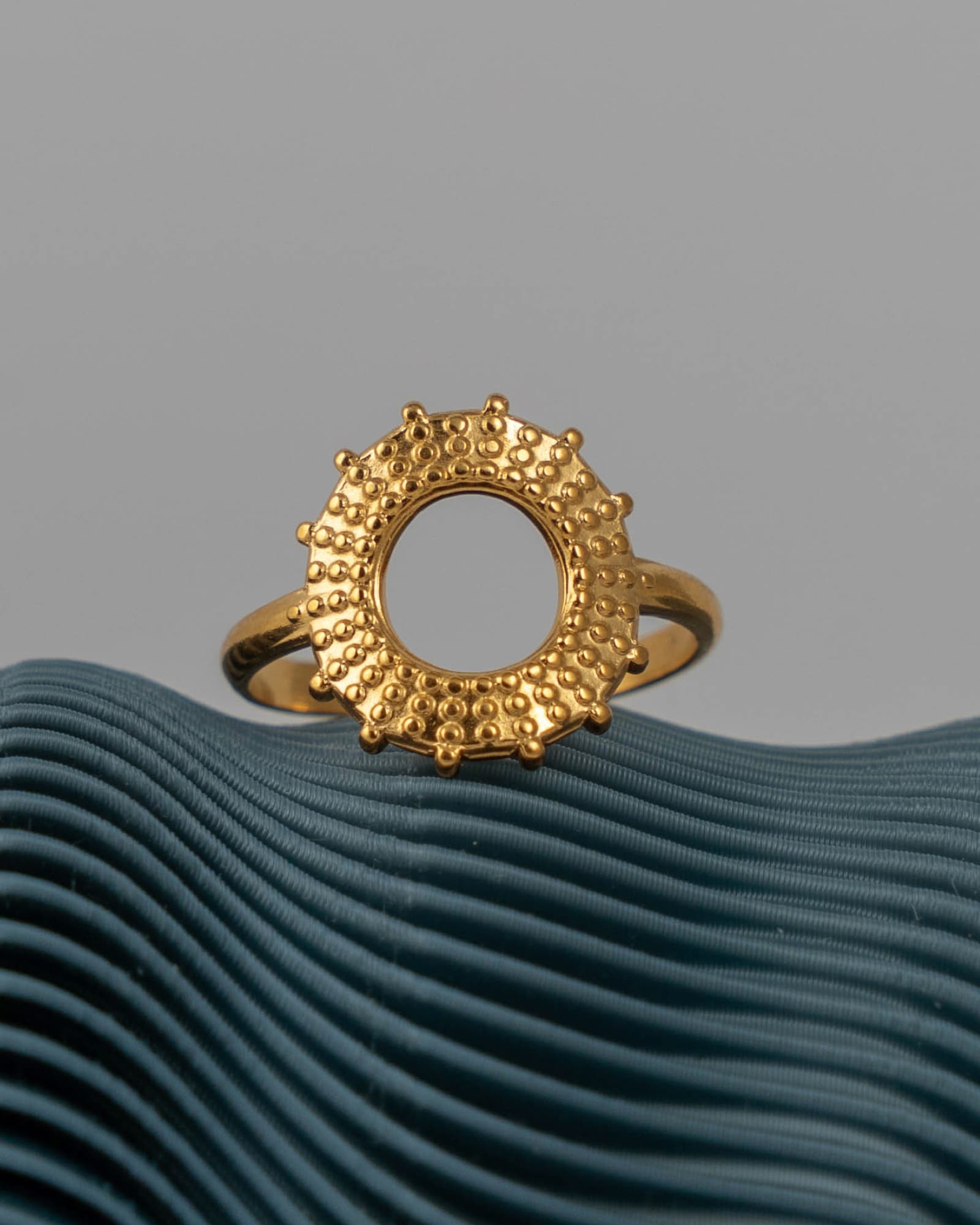 Ring Sonne Form Wasserfest Gold Grössenverstellbar