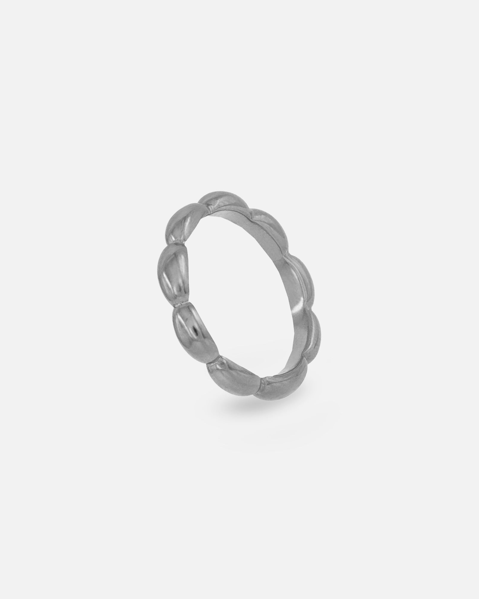 Ring im Tropfenlook Silber Wasserfest Edelstahl