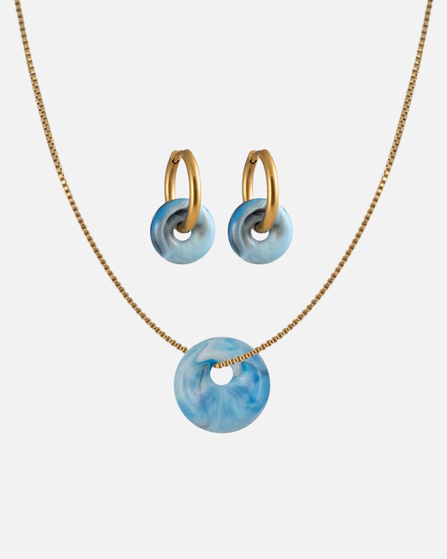 Ocean Schmuckset Gold – Aqua Glow