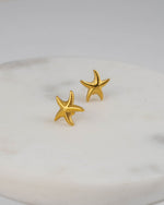 Starfish Studs Gold aus 18K vergoldetem Edelstahl mit Seestern-Design