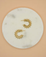 Wasserfester Gold Ohrring mit Sonnnenstrahlen 