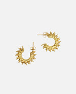 Wasserfester Gold Ohrring mit Sonnnenstrahlen 